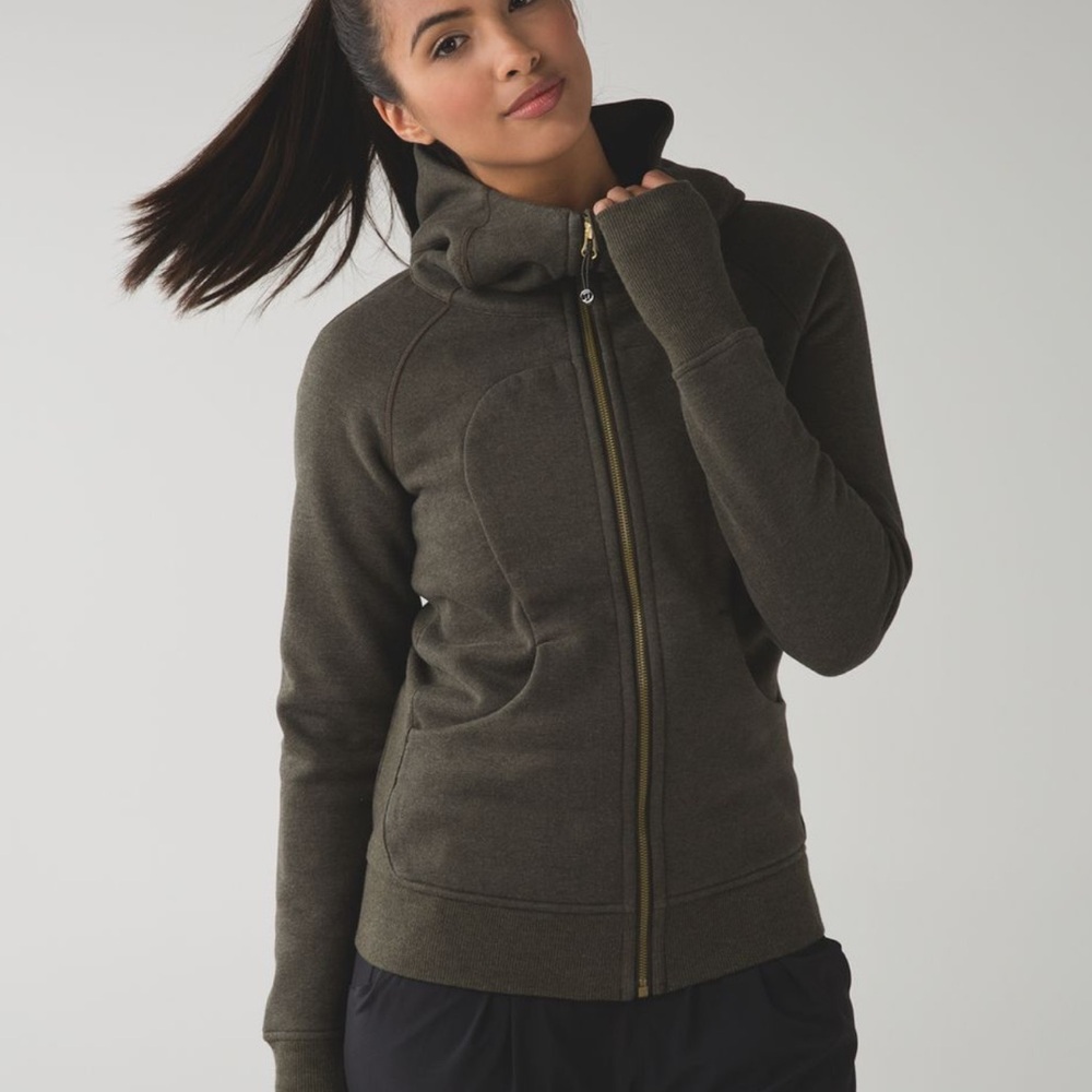 Lululemon Olive Green Zip-Up Hoodie